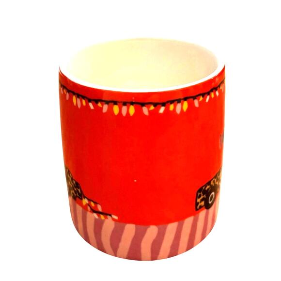 Anthropologie coffee mug Christmas holiday theme by Bouffants & Broken Hearts - Picture 3 of 8